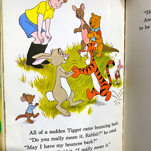 WALT DISNEY’S VTG 70’s WINNIE THE POOH AND TGGER TOO HARDCOVER STORY BOOK - Picture 7 of 14